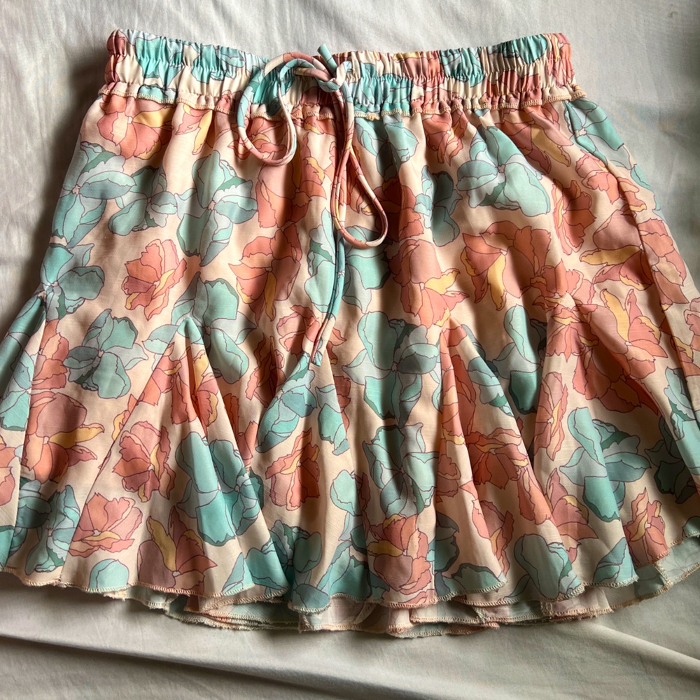 MAHINA - Floral Flared Mini Skort